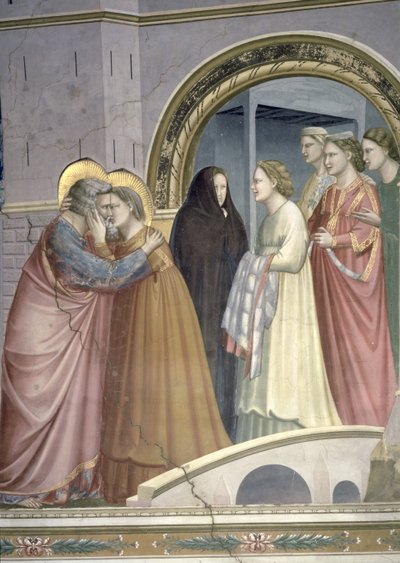 The Meeting at the Golden Gate (detail) by Giotto di Bondone